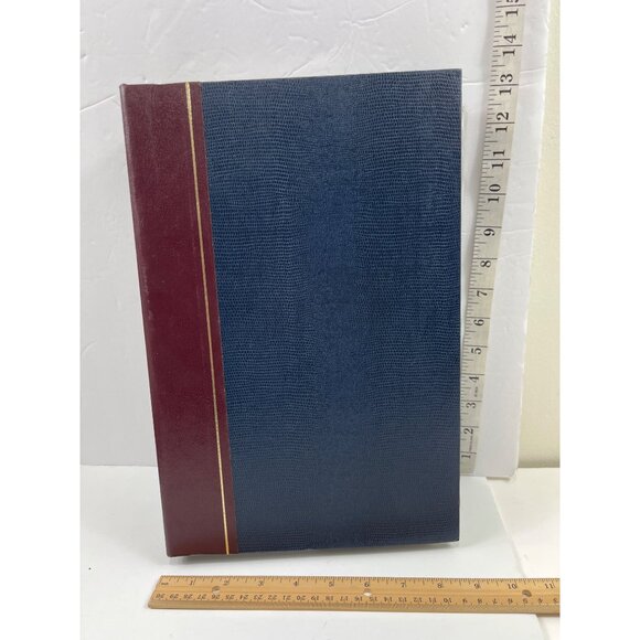 Vintage Blue & Red 3-Ring Binder With 98 Clear Plastic Pages For Photo Display O - Picture 4 of 6
